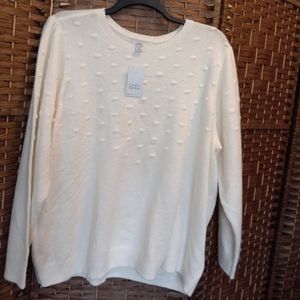 Croft & Barrow Embellished Knit Sweater